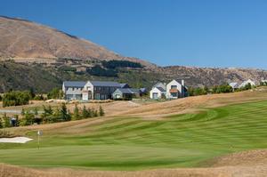 Coronet Square homes viewed across the 3rd fairway of the Coronet 9.